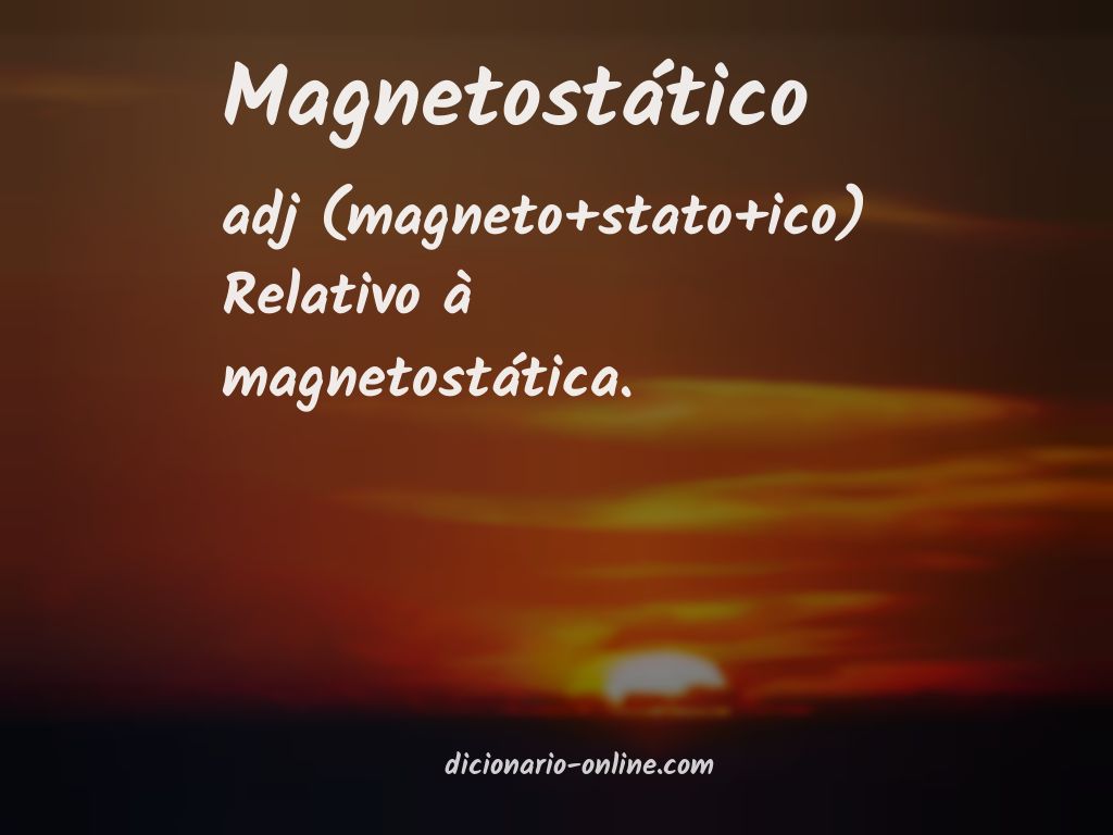 Significado de magnetostático