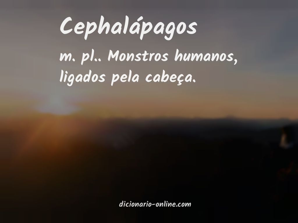 Significado de cephalápagos