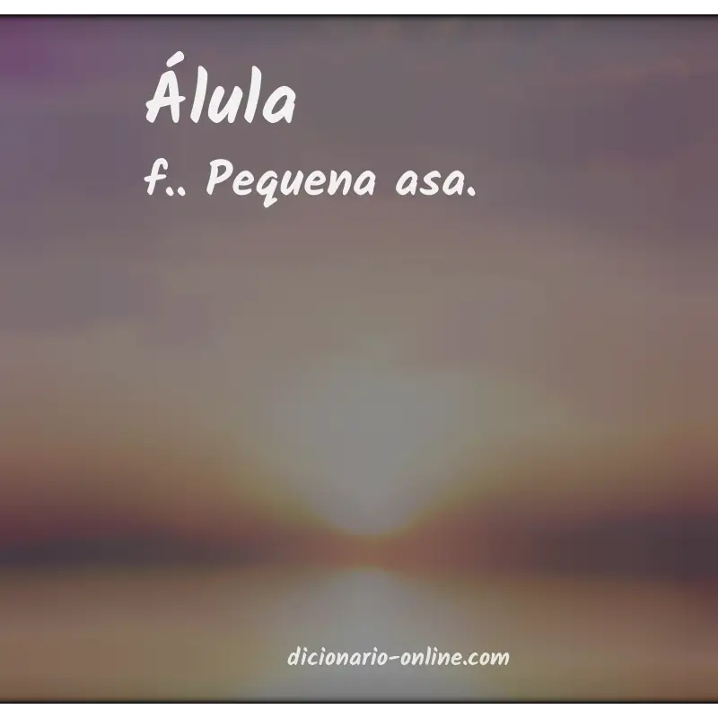Significado de álula
