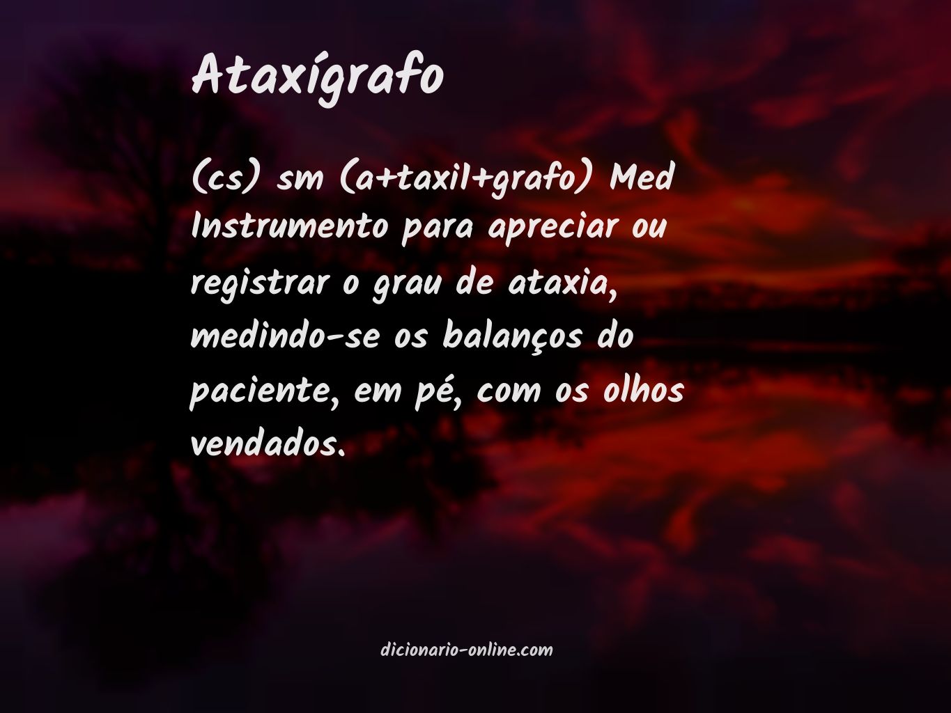 Significado de ataxígrafo