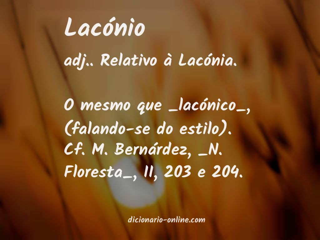 Significado de lacónio