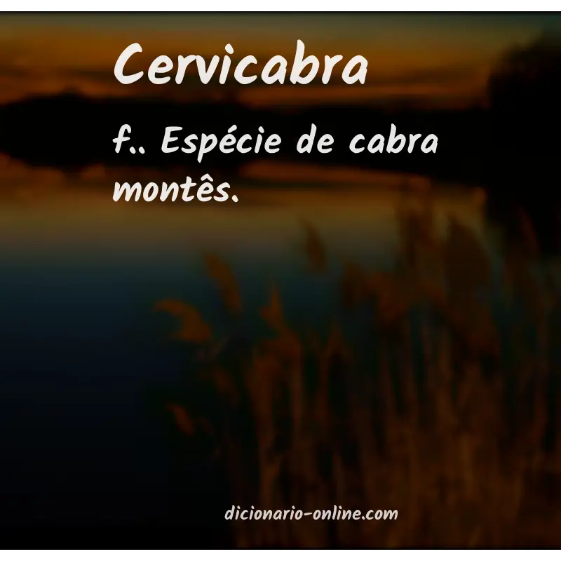 Significado de cervicabra