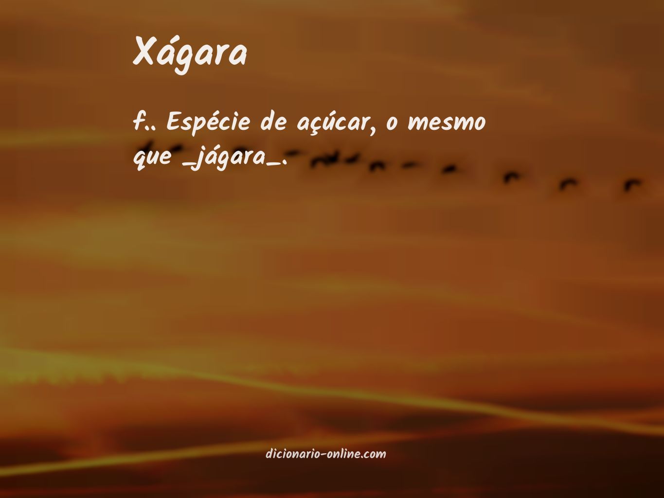 Significado de xágara