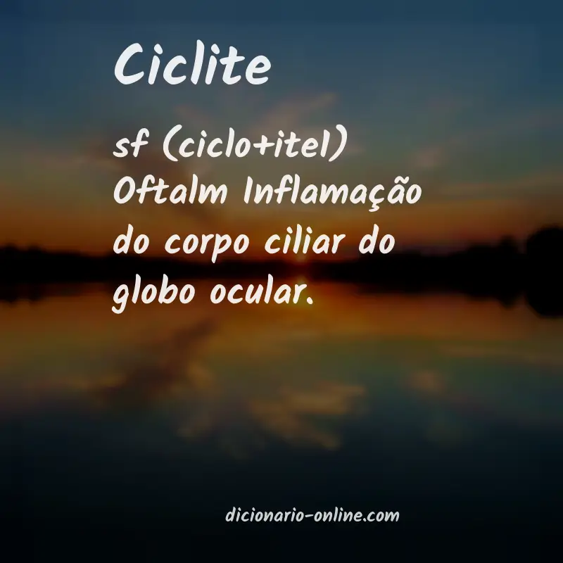 Significado de ciclite
