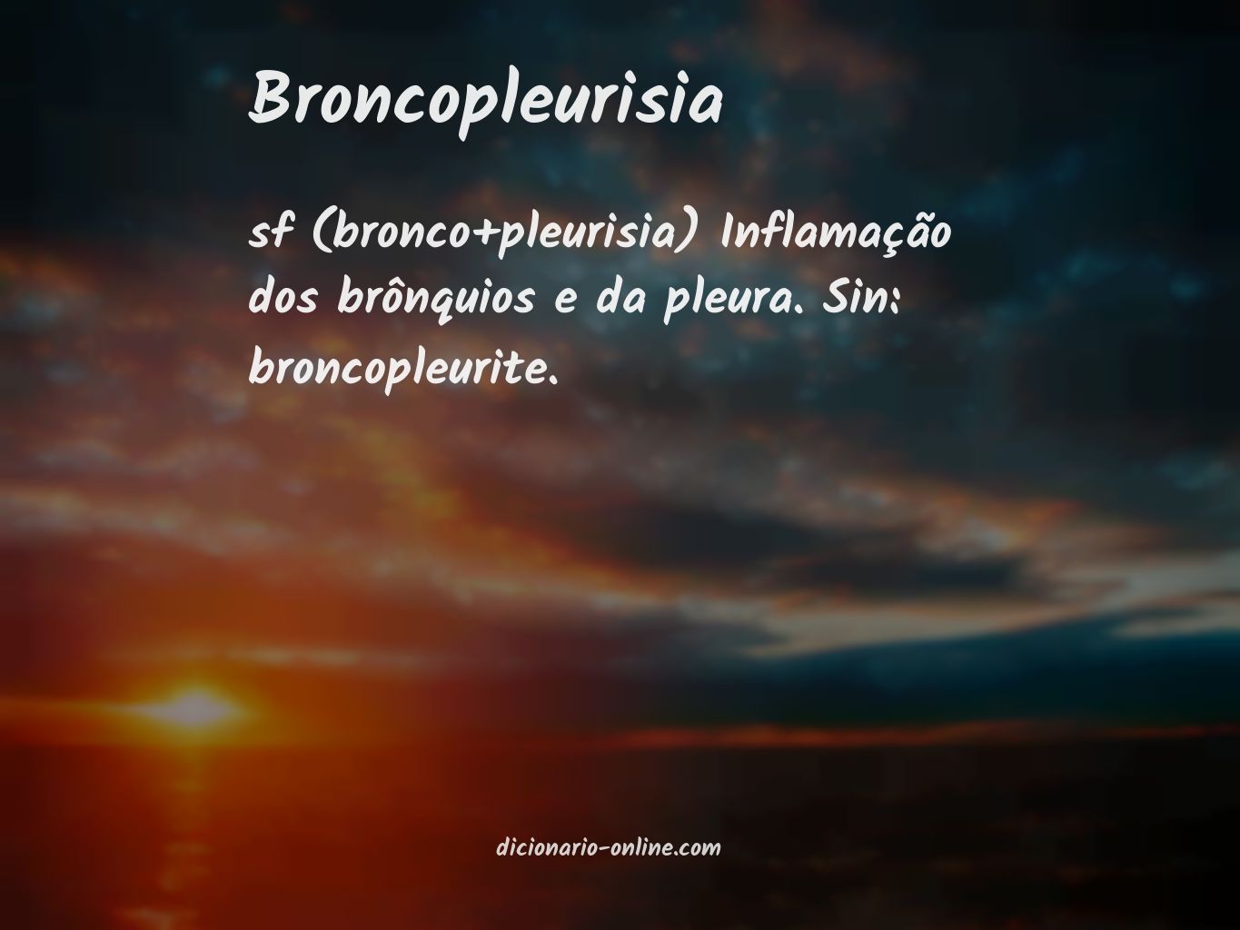 Significado de broncopleurisia