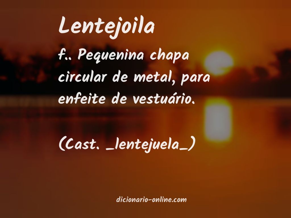 Significado de lentejoila