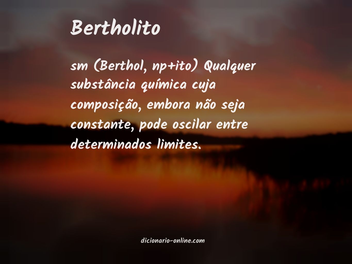 Significado de bertholito