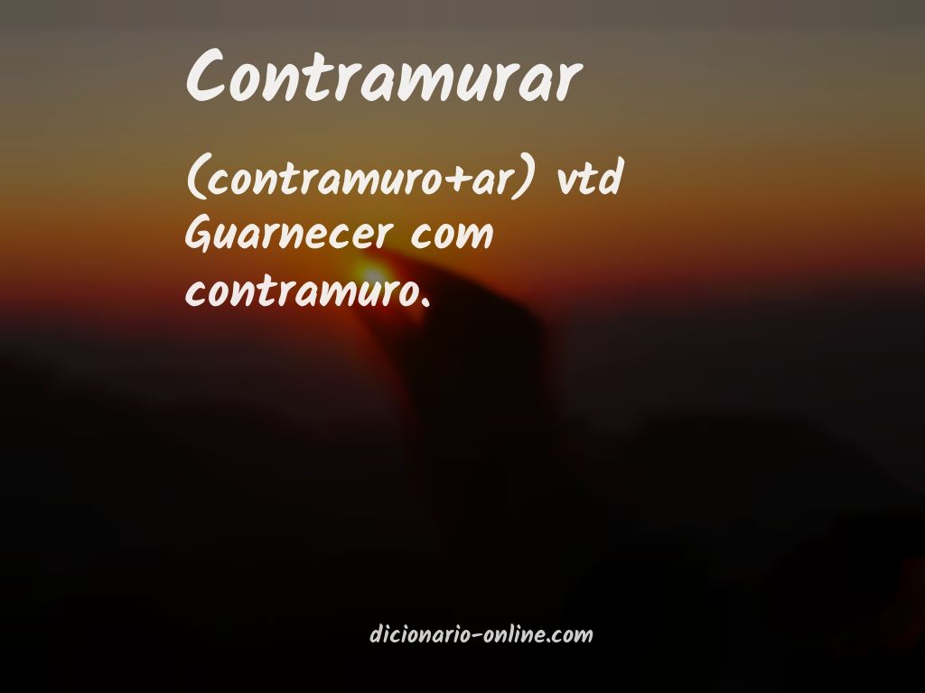 Significado de contramurar