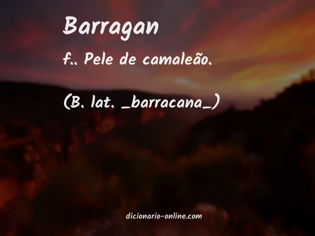 Significado de barragan