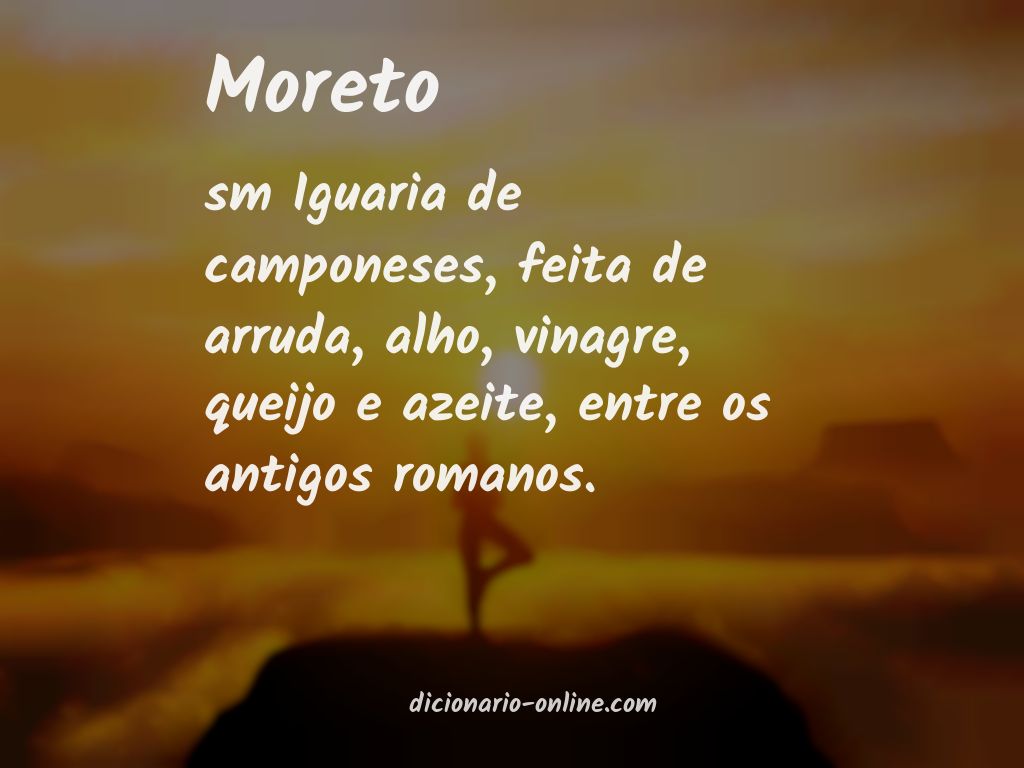 Significado de moreto