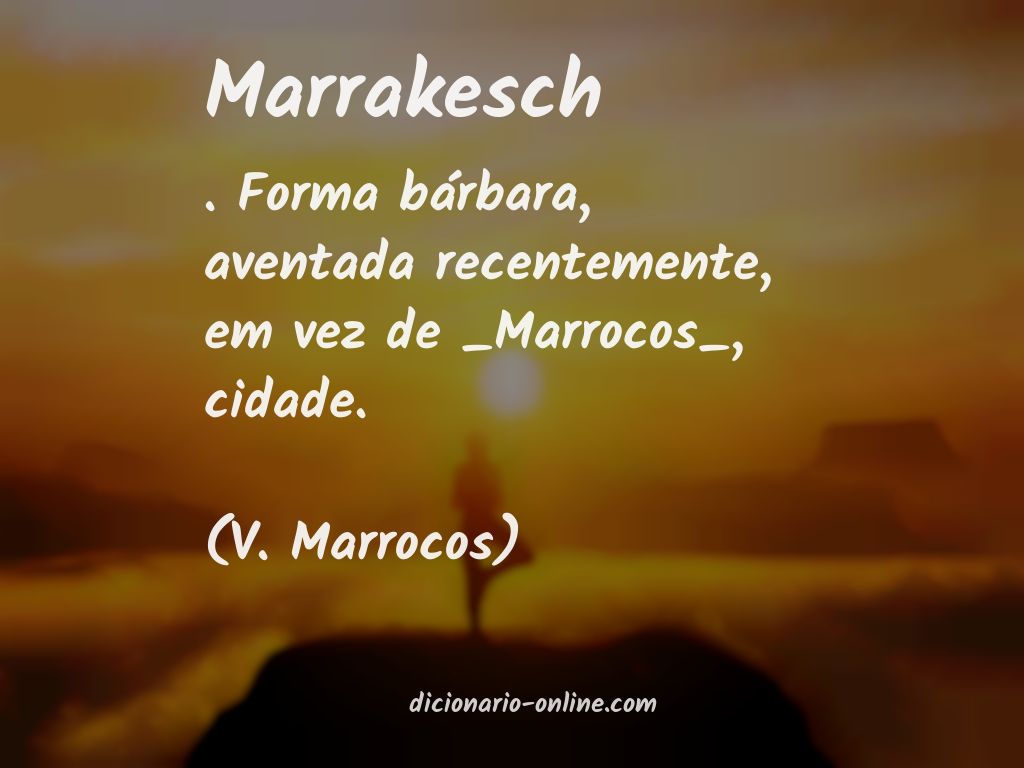 Significado de marrakesch