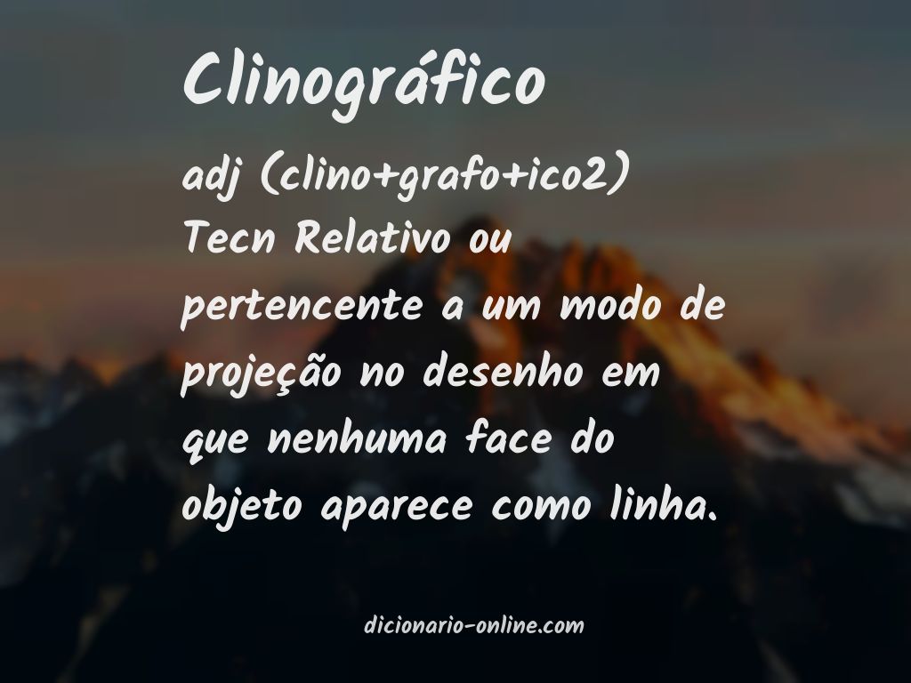 Significado de clinográfico