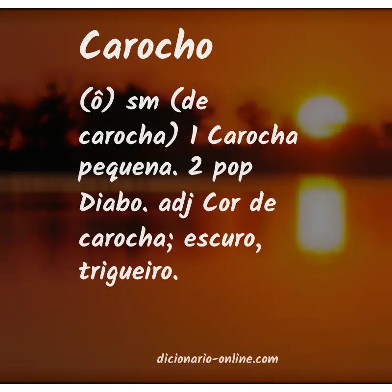 Significado de carocho