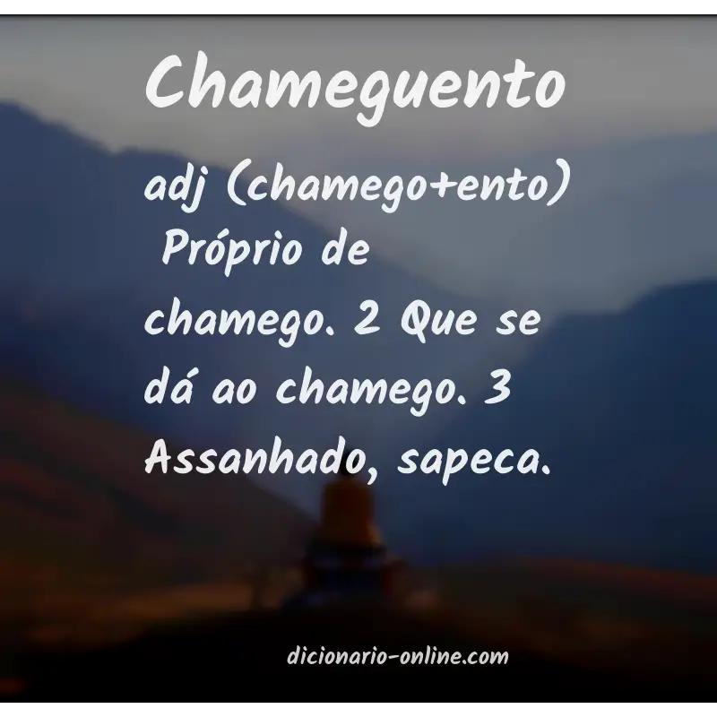 Significado de chameguento