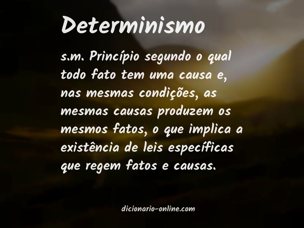 Significado de determinismo