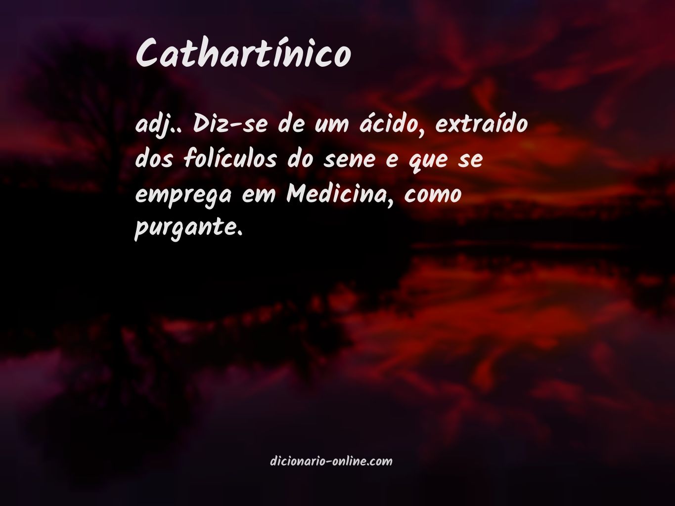 Significado de cathartínico