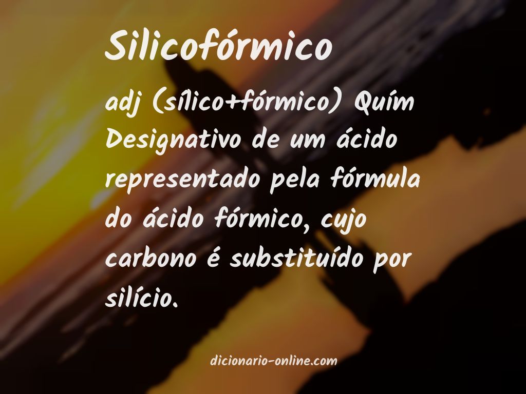 Significado de silicofórmico