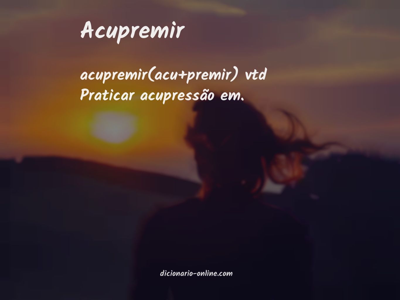 Significado de acupremir