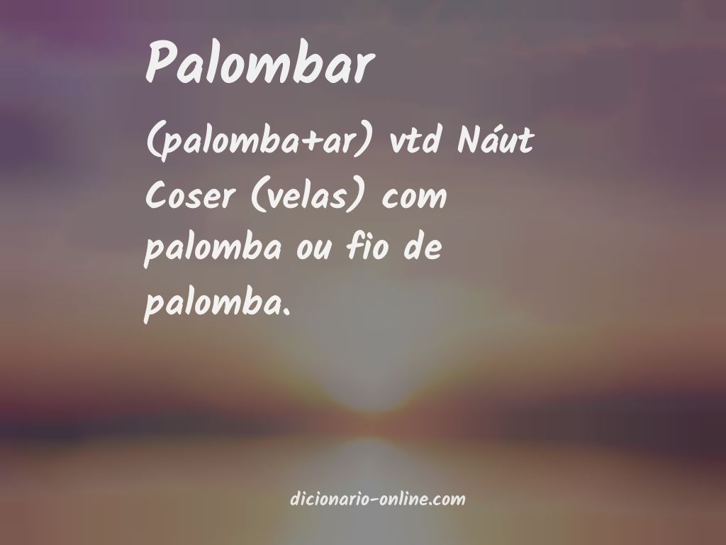 Significado de palombar