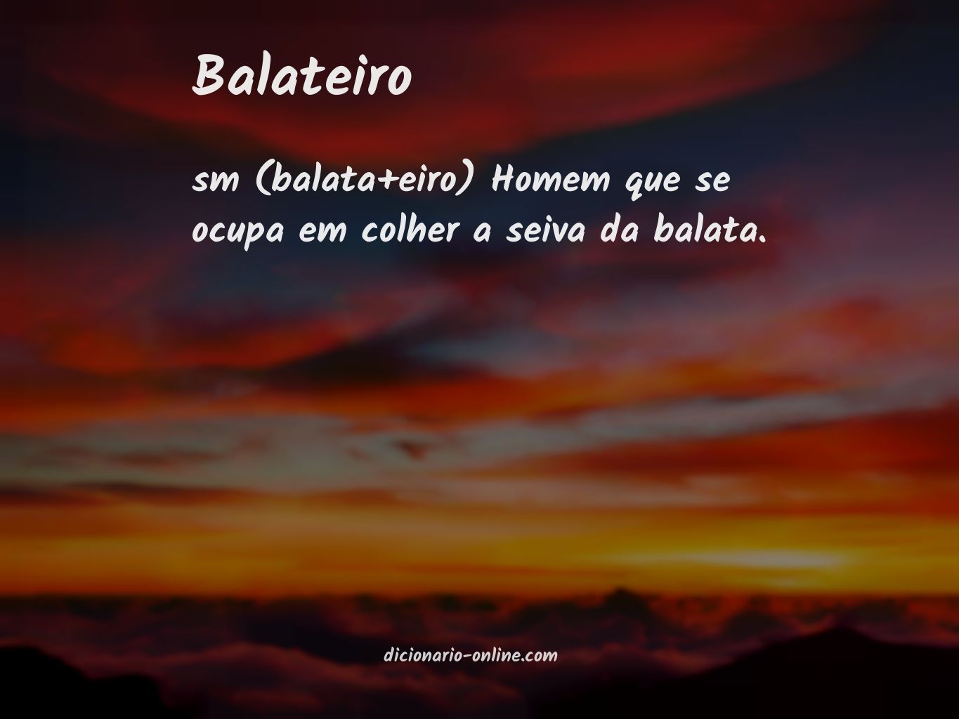 Significado de balateiro