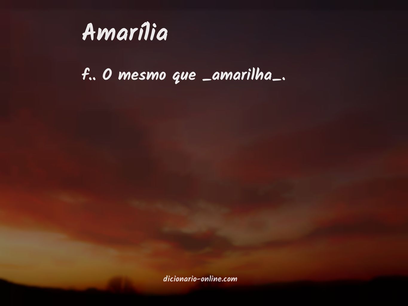 Significado de amarília