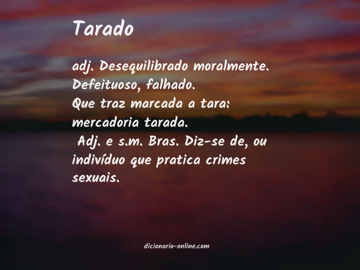 Significado de tarado