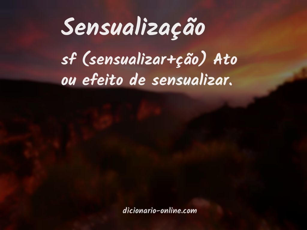 Significado de sensualização