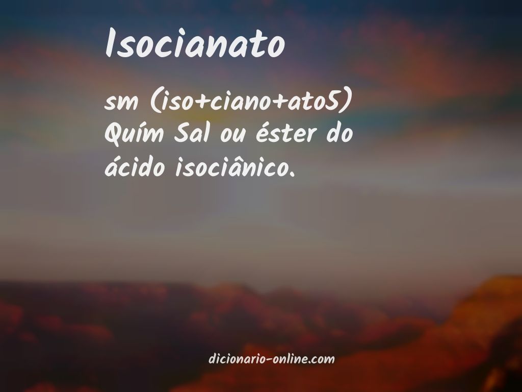 Significado de isocianato