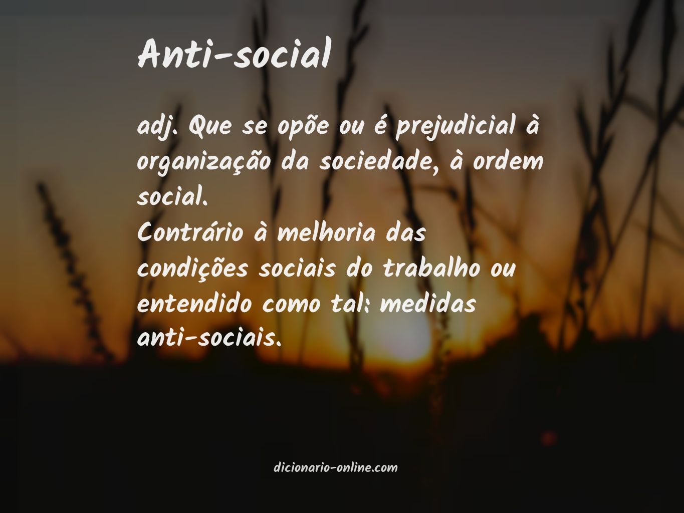Significado de anti-social