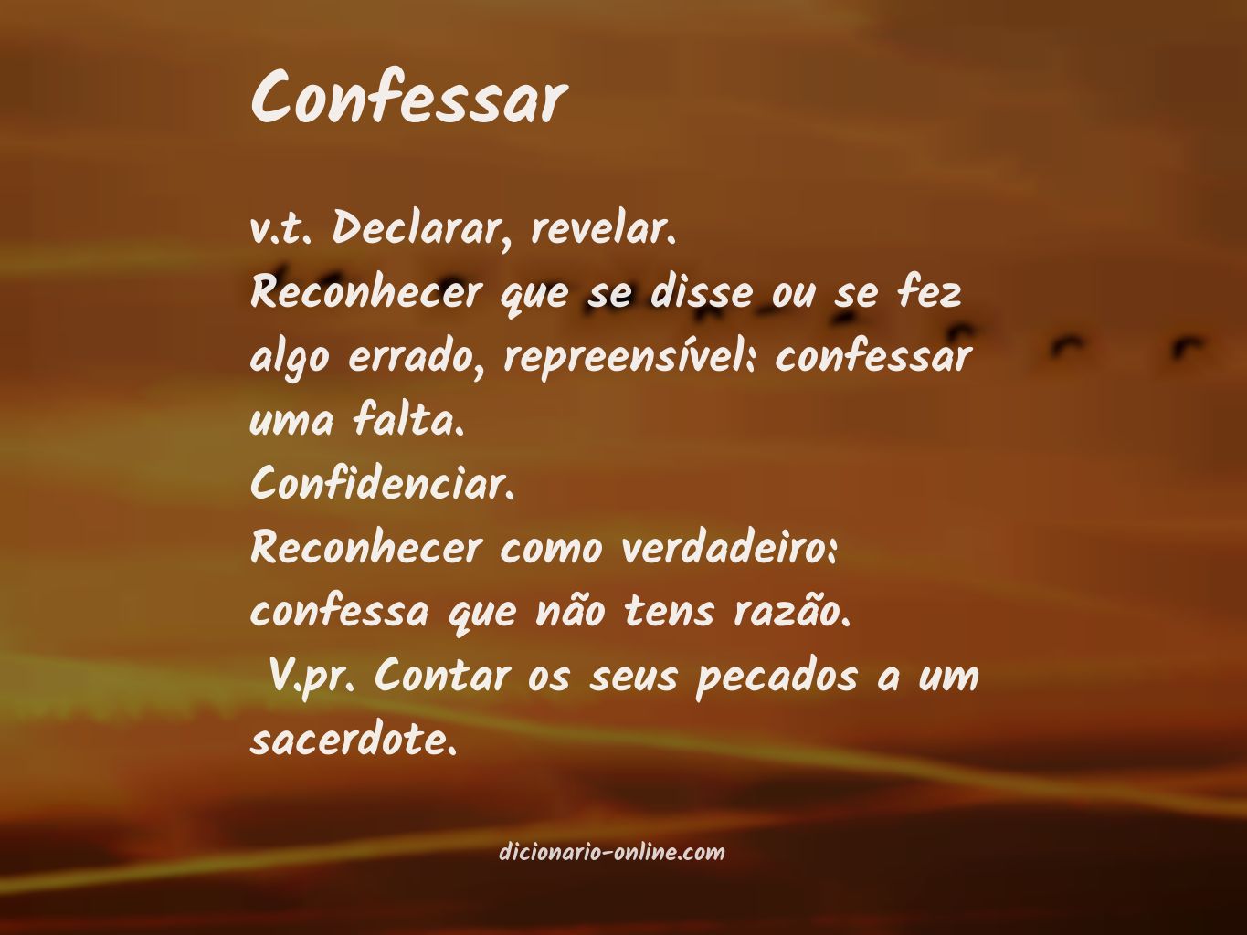 Significado de confessar