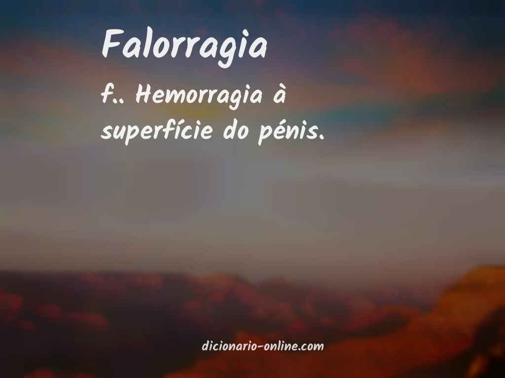 Significado de falorragia