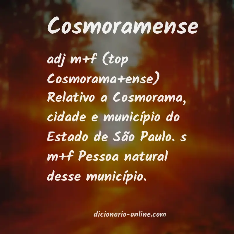Significado de cosmoramense