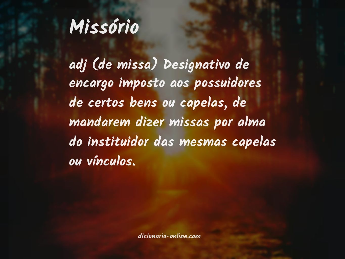 Significado de missório