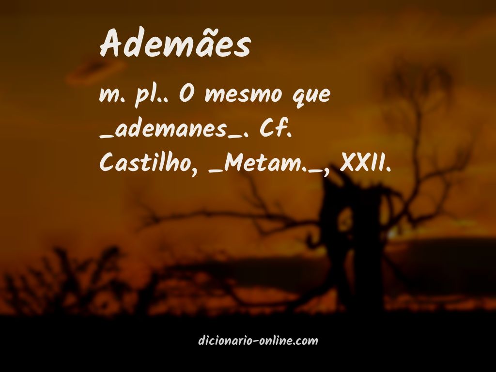 Significado de ademães