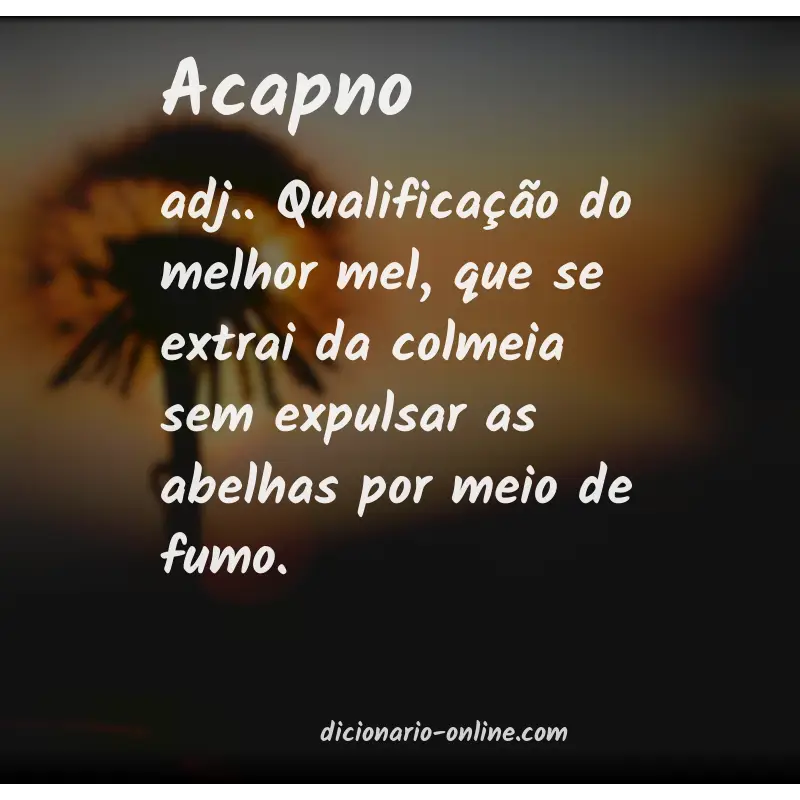 Significado de acapno