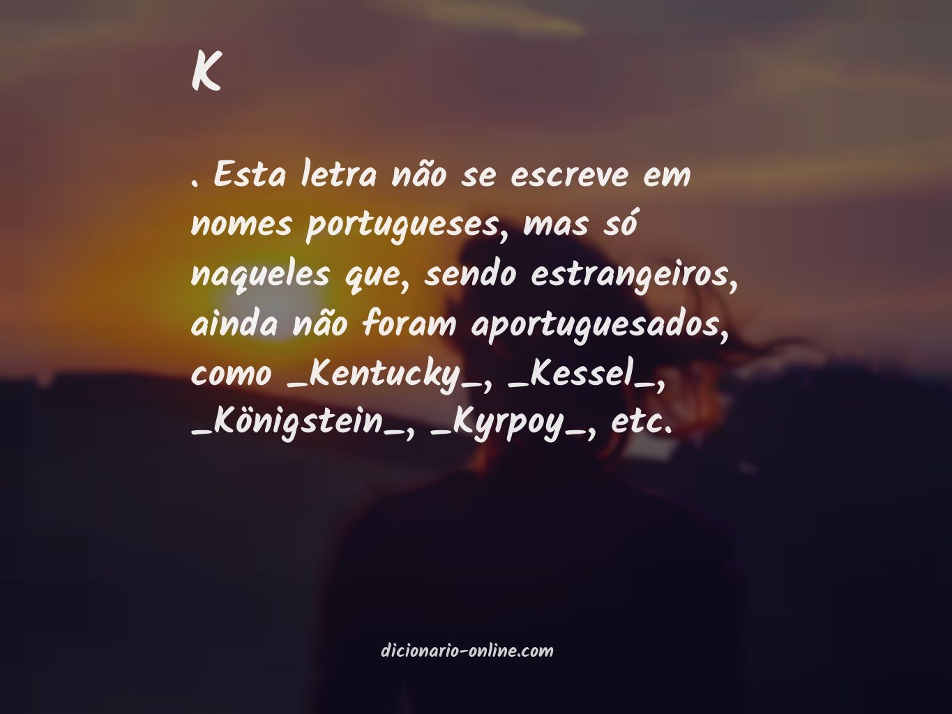 Significado de k