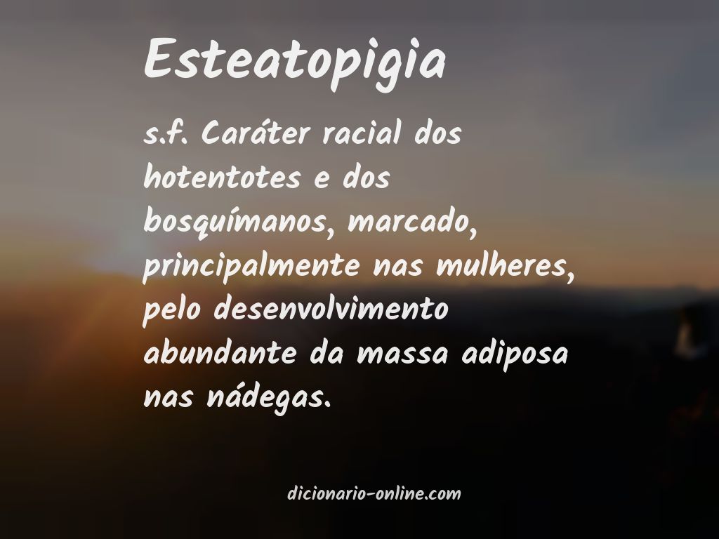 Significado de esteatopigia