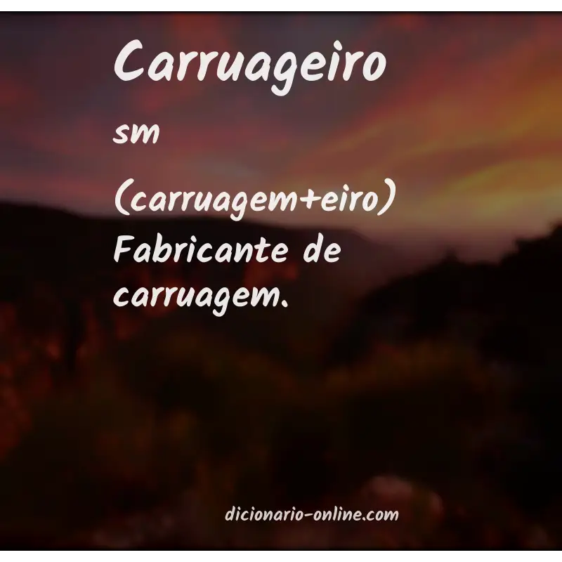 Significado de carruageiro