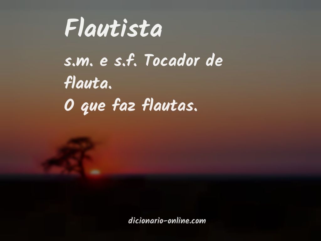 Significado de flautista