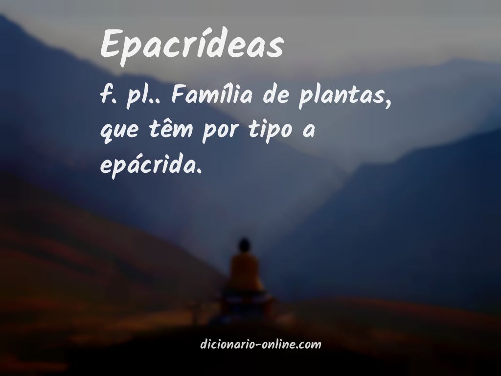 Significado de epacrídeas