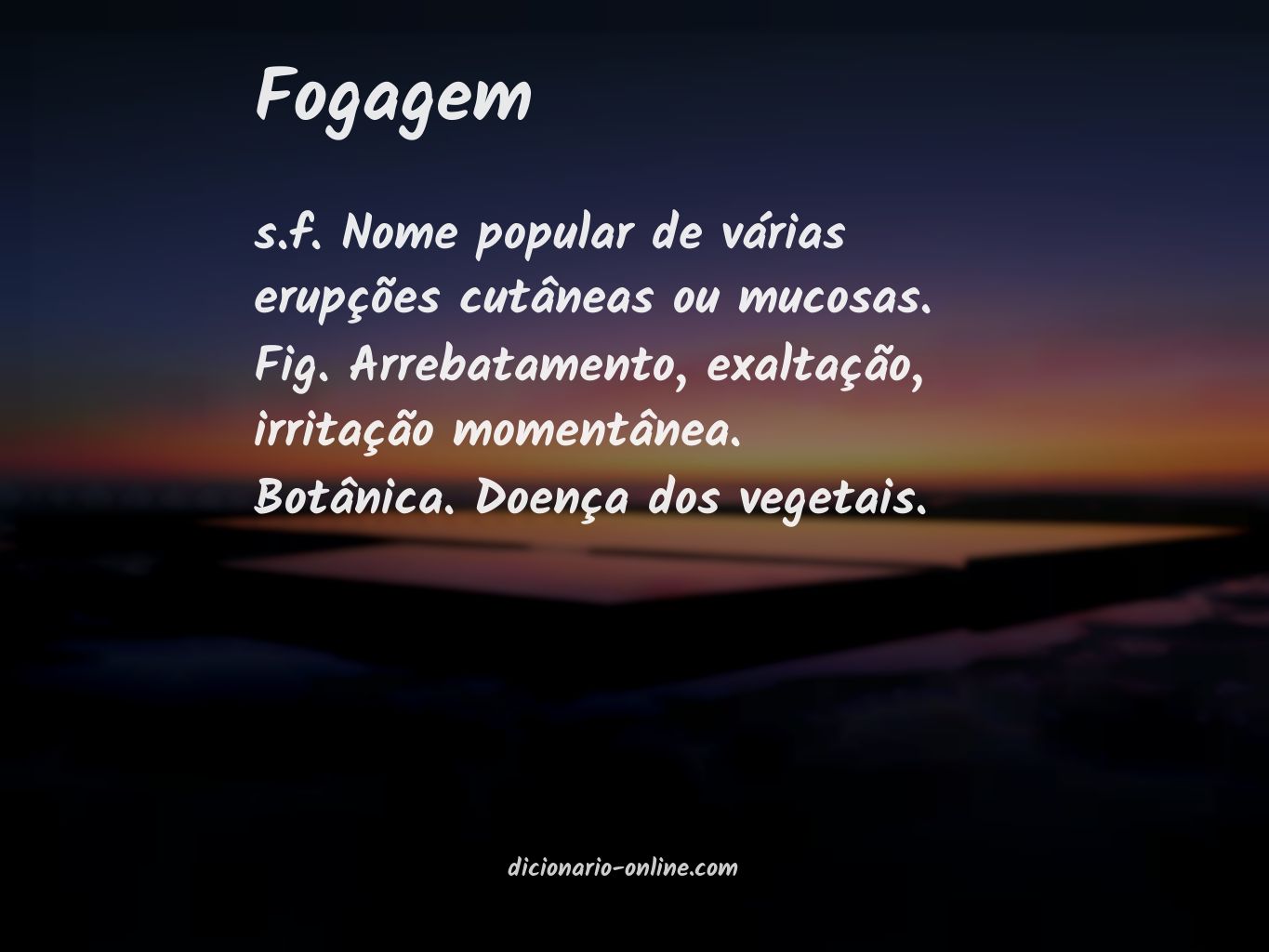 Significado de fogagem