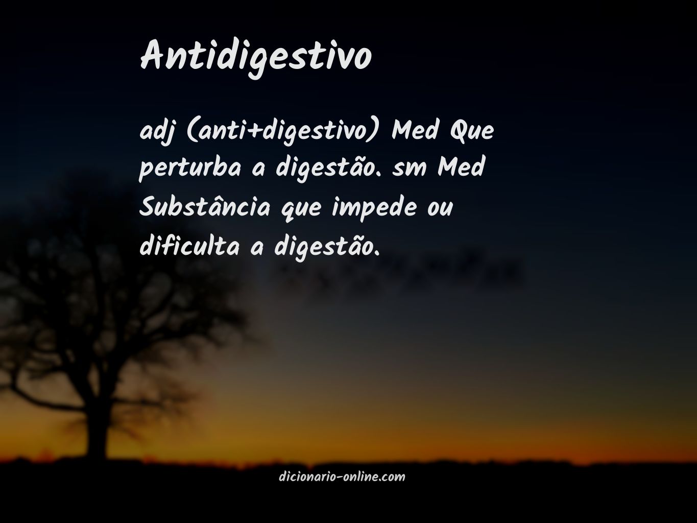 Significado de antidigestivo