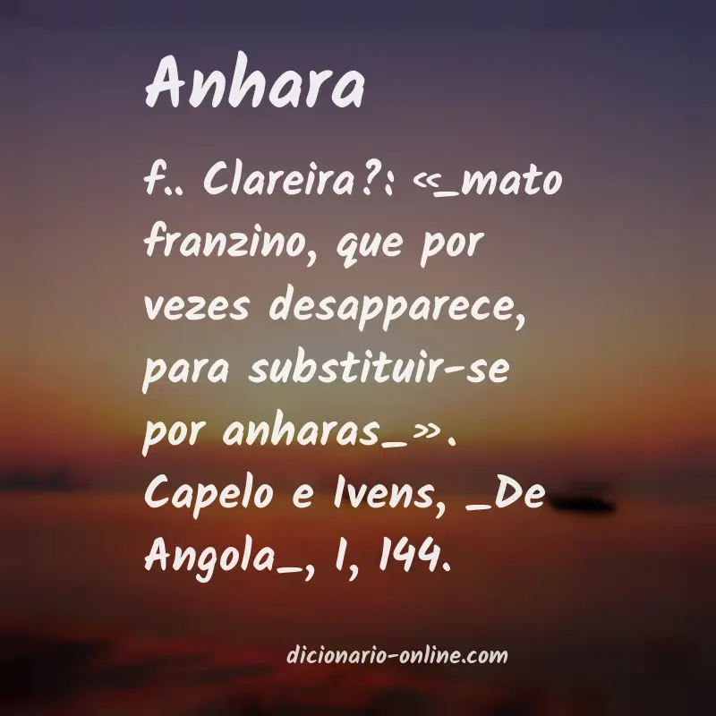 Significado de anhara