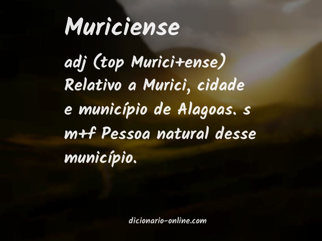 Significado de muriciense