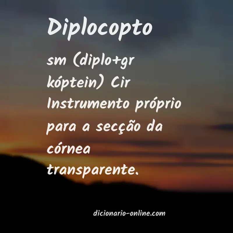 Significado de diplocopto