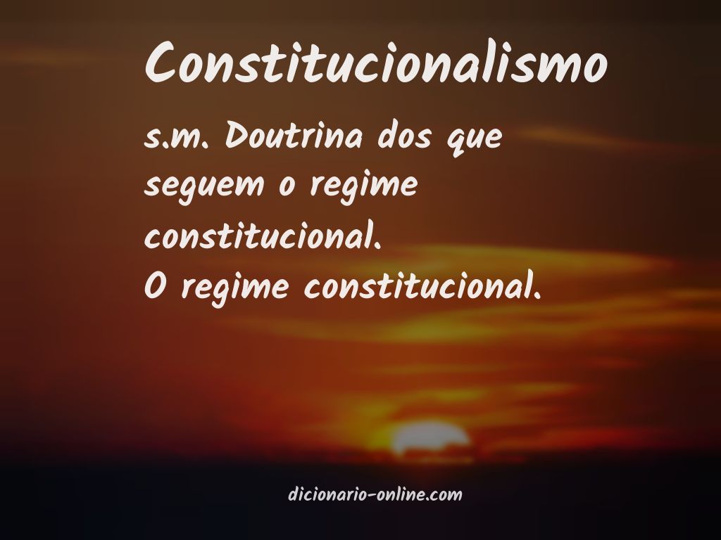 Significado de constitucionalismo