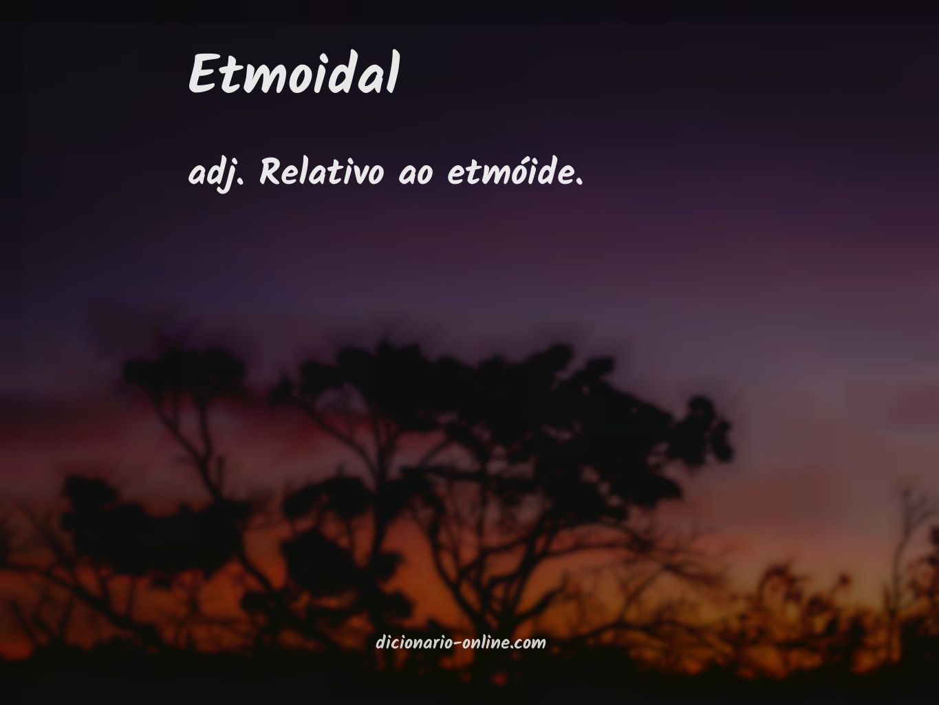 Significado de etmoidal