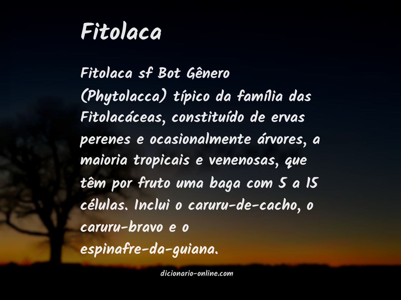 Significado de fitolaca