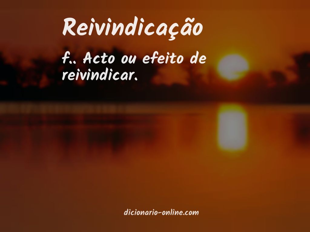 Significado de reivindicação