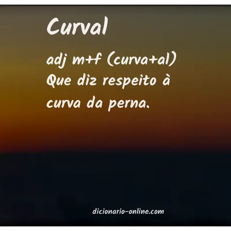 Significado de curval